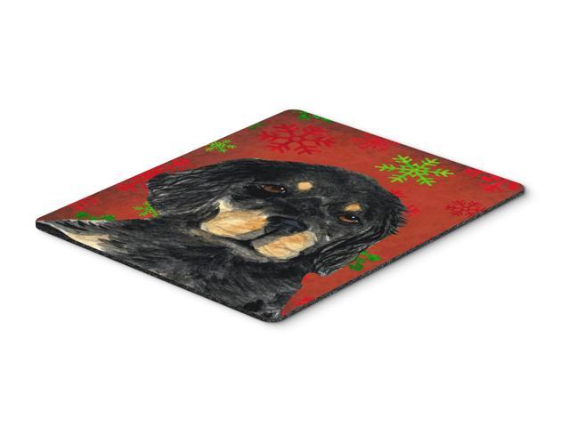 Gordon Setter Snowflakes Holiday Christmas Mouse Pad Hot Pad or Trivet