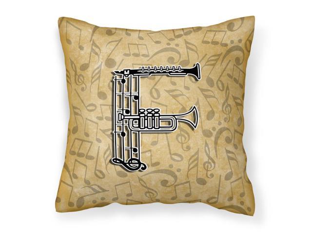 Letter F Musical Instrument Alphabet Canvas Fabric Decorative Pillow CJ2004-FPW1414
