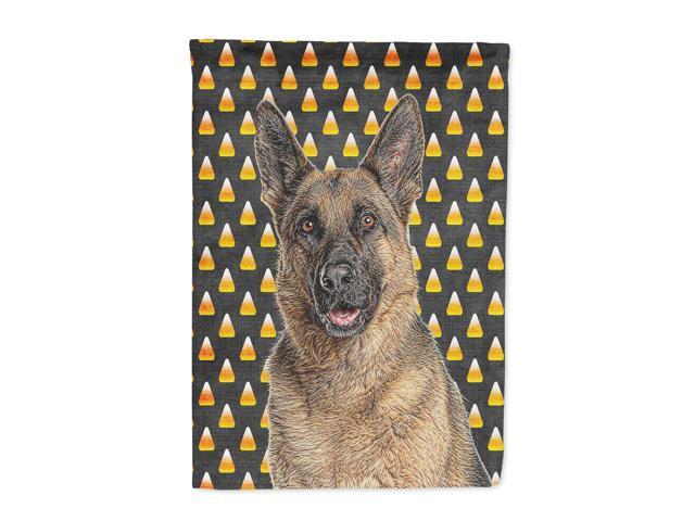 Candy Corn Halloween German Shepherd Flag Garden Size KJ1215GF