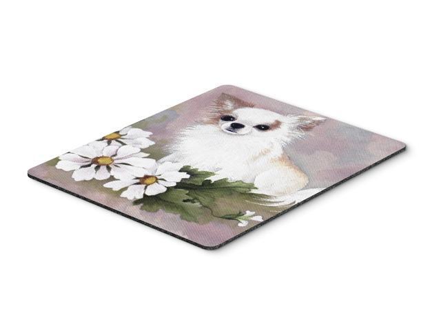 Chihuahua White Flowers Mouse Pad Hot Pad or Trivet MH1019MP