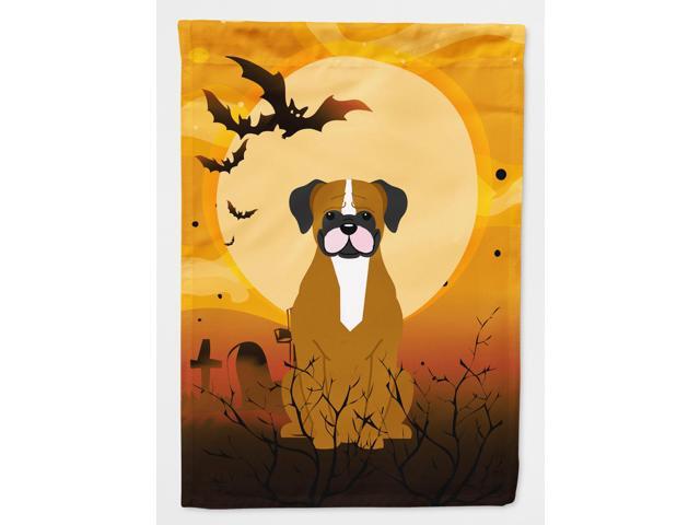 Halloween Flashy Fawn Boxer Flag Canvas House Size BB4382CHF
