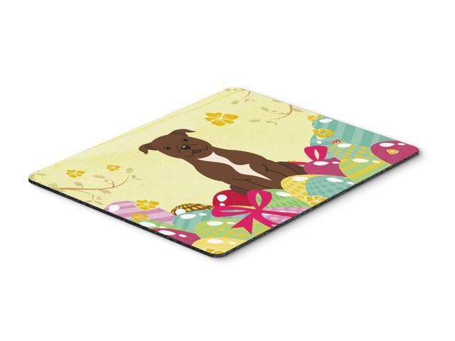 Easter Eggs Staffordshire Bull Terrier Chocolate Mouse Pad Hot Pad or Trivet BB6048MP