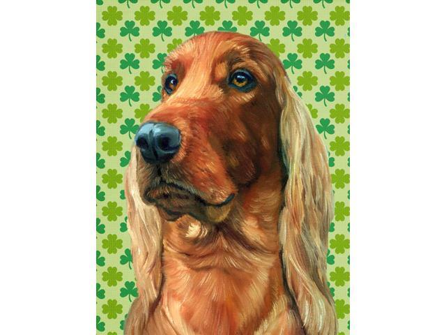 Irish Setter St Patrick's Day Shamrock Flag Garden Size LH9569GF