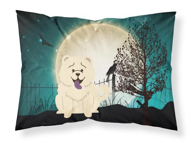 Halloween Scary Chow Chow White Fabric Standard Pillowcase BB2330PILLOWCASE