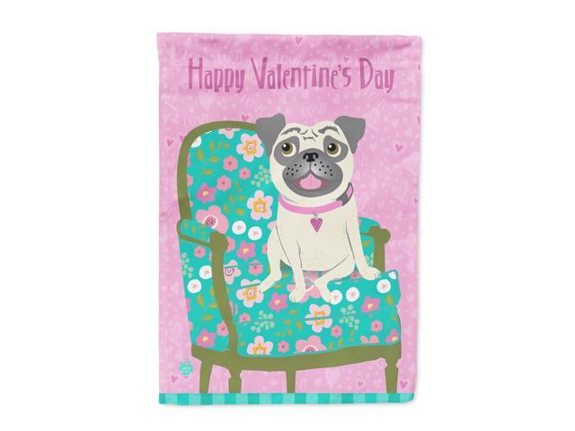 Happy Valentine's Day Pug Flag Garden Size VHA3002GF