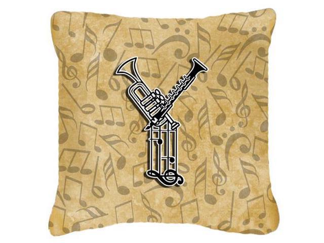 Letter Y Musical Instrument Alphabet Canvas Fabric Decorative Pillow CJ2004-YPW1818
