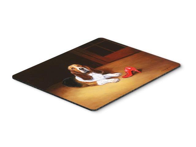Basset and Shoe Mouse Pad Hot Pad or Trivet BDBA0372MP