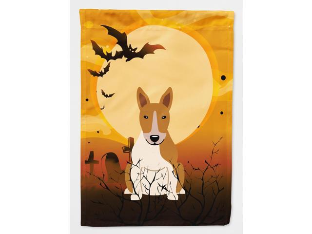 Halloween Bull Terrier Red White Flag Canvas House Size BB4401CHF
