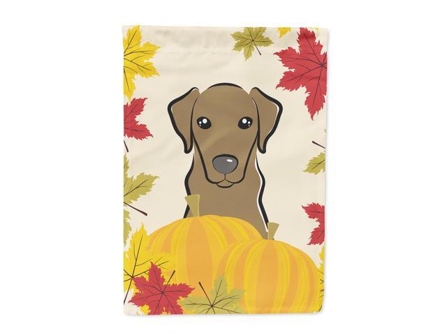 Chocolate Labrador Thanksgiving Flag Canvas House Size BB2040CHF