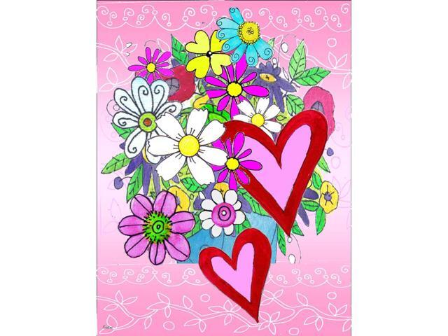 True Love Bouquet Valentine's Day Flag Garden Size PJC1040GF