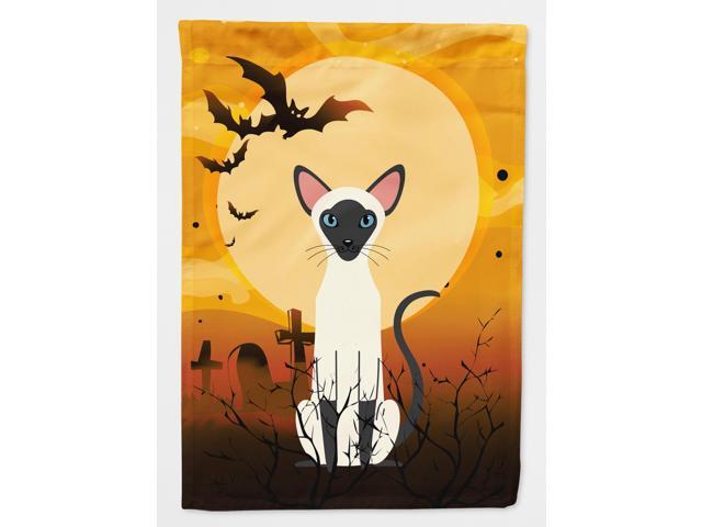 Halloween Siamese Cat Flag Canvas House Size BB4454CHF