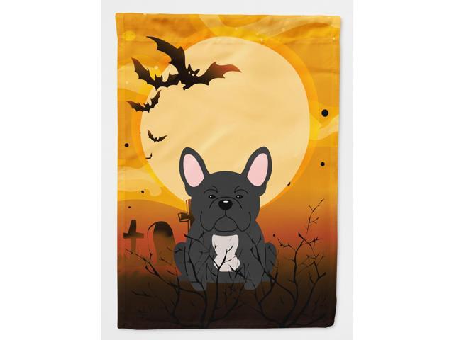 Halloween French Bulldog Black Flag Canvas House Size BB4280CHF