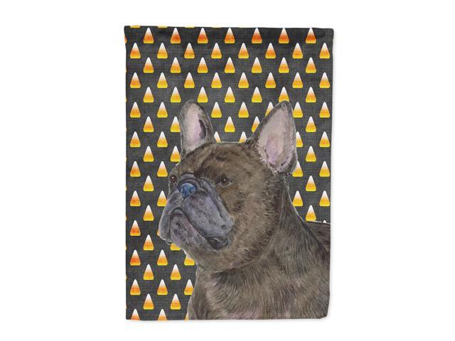 French Bulldog Candy Corn Halloween Portrait Flag Canvas House Size