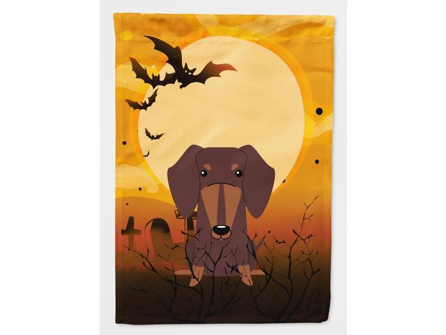 Halloween Dachshund Chocolate Flag Canvas House Size BB4397CHF