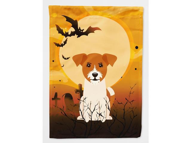 Halloween Jack Russell Terrier Flag Canvas House Size BB4374CHF