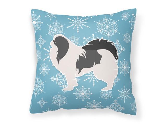 Winter Snowflake Japanese Chin Fabric Decorative Pillow BB3537PW1414