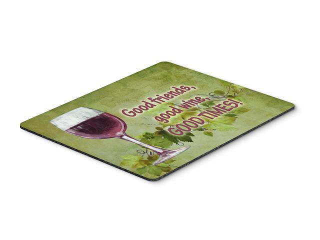 Good friends good wine good times Mouse Pad Hot Pad or Trivet SB3070MP