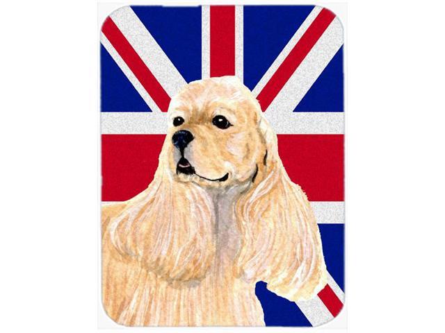Cocker Spaniel Buff with English Union Jack British Flag Mouse Pad Hot Pad or Trivet SS4964MP