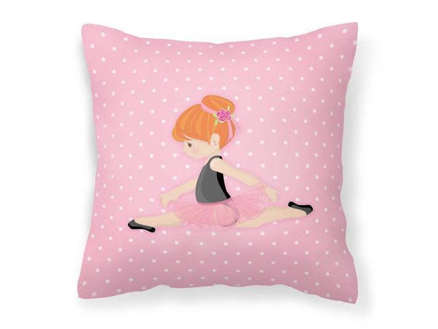 Ballerina Red Head Jete Fabric Decorative Pillow BB5165PW1818