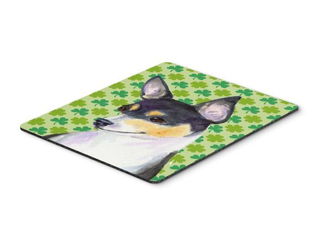 Chihuahua St Patrick's Day Shamrock Portrait Mouse Pad Hot Pad or Trivet
