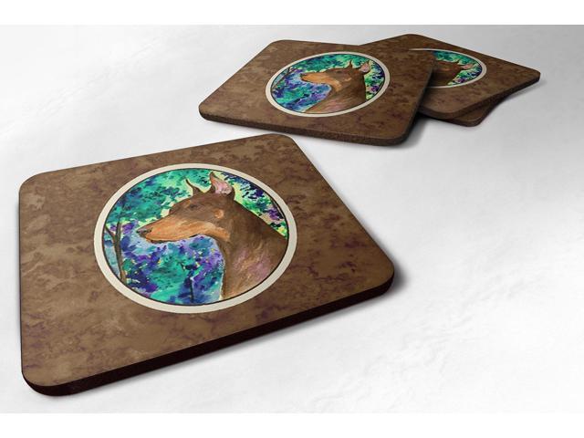 Set of 4 Doberman Foam Coasters