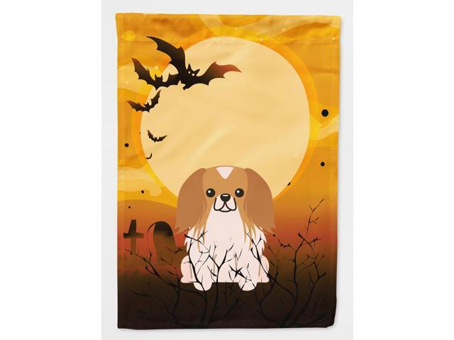 Halloween Pekingnese Red White Flag Canvas House Size BB4369CHF