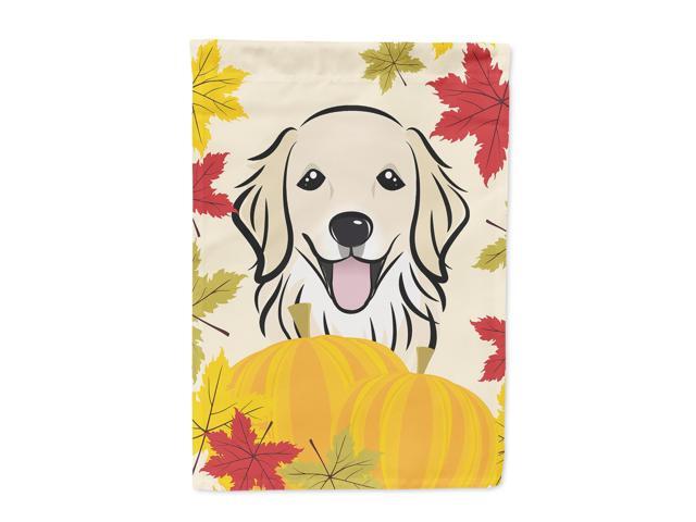 Golden Retriever Thanksgiving Flag Canvas House Size BB2011CHF