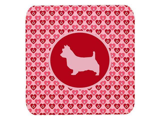 Set of 4 Australian Terrier Valentine Hearts Foam Coasters