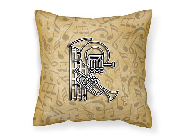 Letter R Musical Instrument Alphabet Canvas Fabric Decorative Pillow CJ2004-RPW1414
