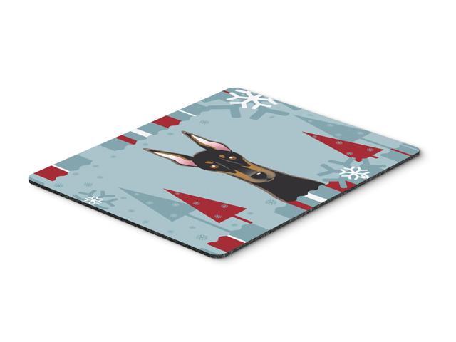 Winter Holiday Doberman Mouse Pad Hot Pad or Trivet BB1741MP