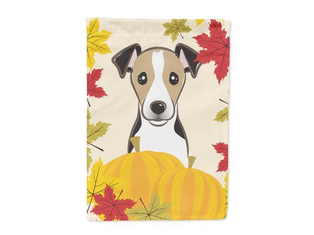 Jack Russell Terrier Thanksgiving Flag Canvas House Size BB2067CHF