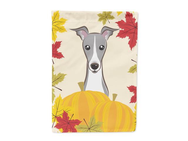Italian Greyhound Thanksgiving Flag Canvas House Size BB2042CHF