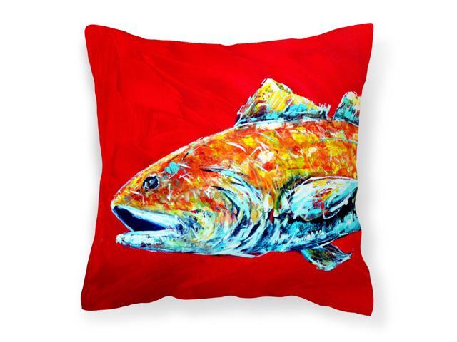 Red Fish Alphonzo Head Canvas Fabric Decorative Pillow MW1141APW1414