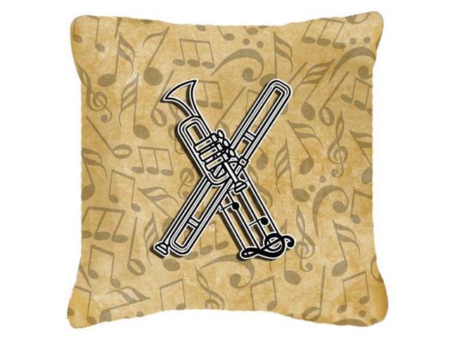 Letter X Musical Instrument Alphabet Canvas Fabric Decorative Pillow CJ2004-XPW1818