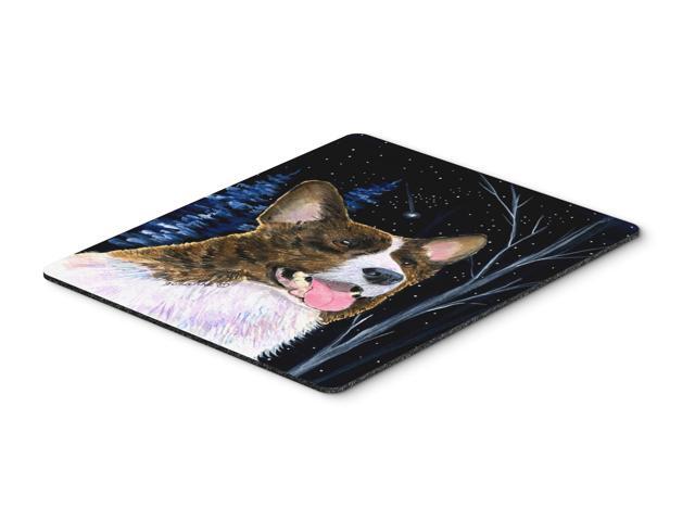 Starry Night Corgi Mouse Pad / Hot Pad / Trivet