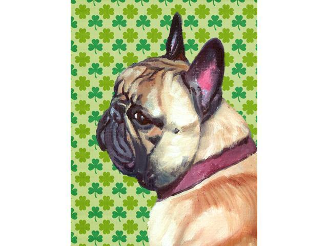French Bulldog Frenchie St Patrick's Day Shamrock Flag Garden Size LH9573GF