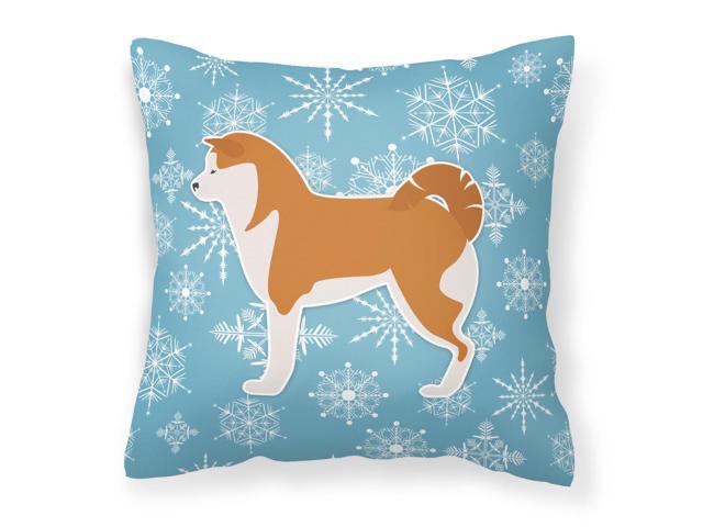 Winter Snowflake Akita Fabric Decorative Pillow BB3572PW1818