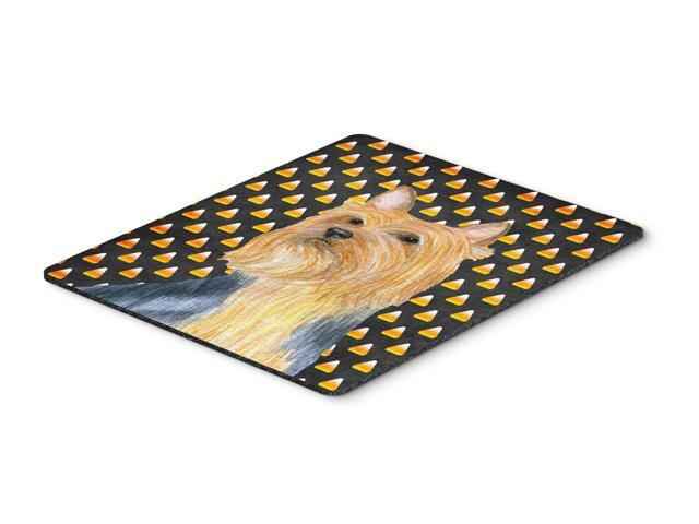 Silky Terrier Candy Corn Halloween Portrait Mouse Pad Hot Pad or Trivet