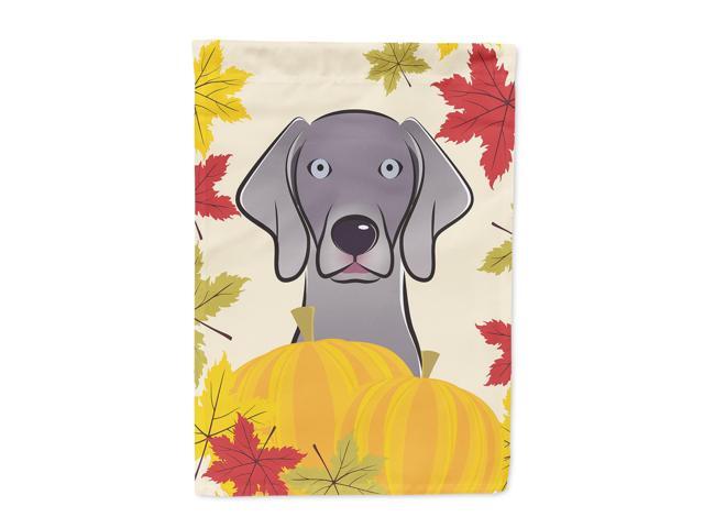 Weimaraner Thanksgiving Flag Canvas House Size BB2037CHF