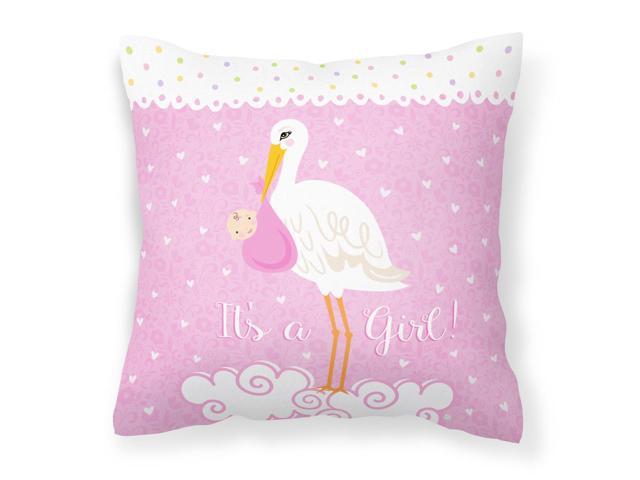 It's a Baby Girl Fabric Decorative Pillow VHA3013PW1414