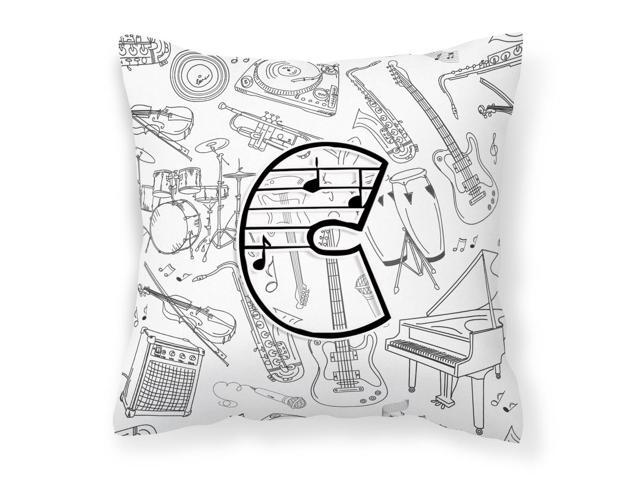 Letter C Musical Note Letters Canvas Fabric Decorative Pillow CJ2007-CPW1414
