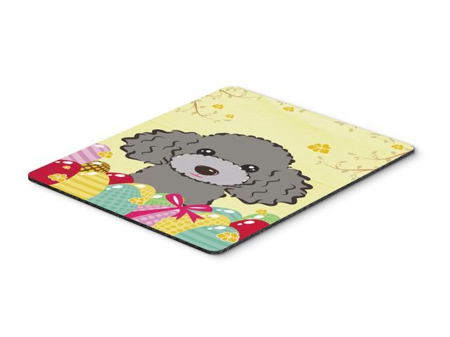 Silver Gray Poodle Easter Egg Hunt Mouse Pad Hot Pad or Trivet BB1941MP
