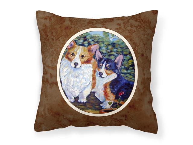 Cardigan and Pembroke Corgi Fabric Decorative Pillow 7094PW1414
