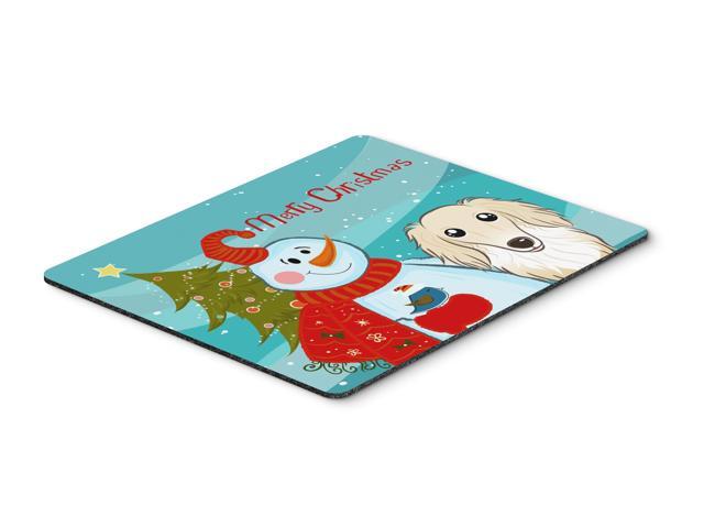 Snowman with Longhair Creme Dachshund Mouse Pad Hot Pad or Trivet BB1832MP