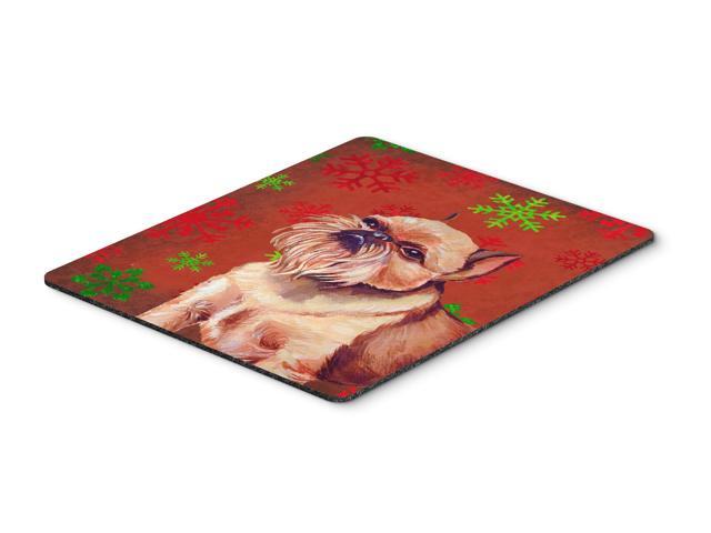 Brussels Griffon Snowflakes Christmas Mouse Pad Hot Pad or Trivet