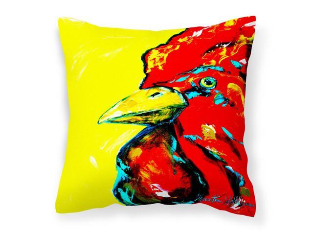 Rooster Big Head Canvas Fabric Decorative Pillow MW1138PW1414