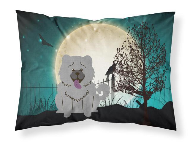 Halloween Scary Chow Chow Blue Fabric Standard Pillowcase BB2329PILLOWCASE