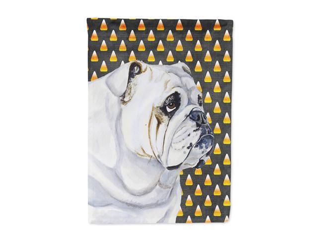 Bulldog English Candy Corn Halloween Portrait Flag Canvas House Size