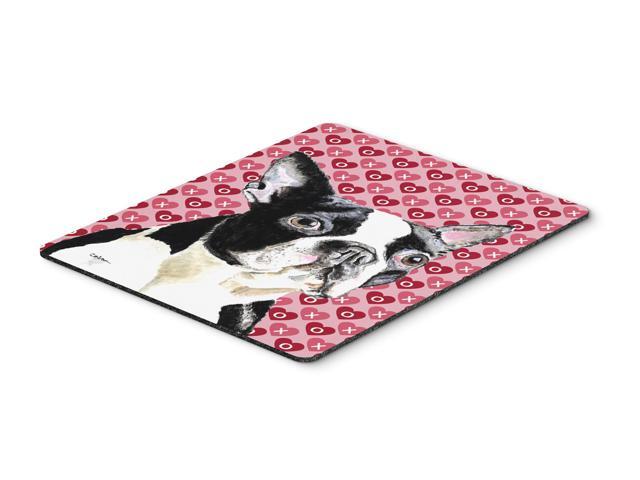 Boston Terrier Hearts Love and Valentine's Day Mouse Pad Hot Pad or Trivet
