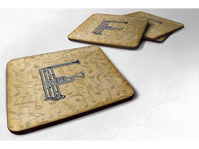 Set of 4 Letter F Musical Instrument Alphabet Foam Coasters CJ2004-FFC